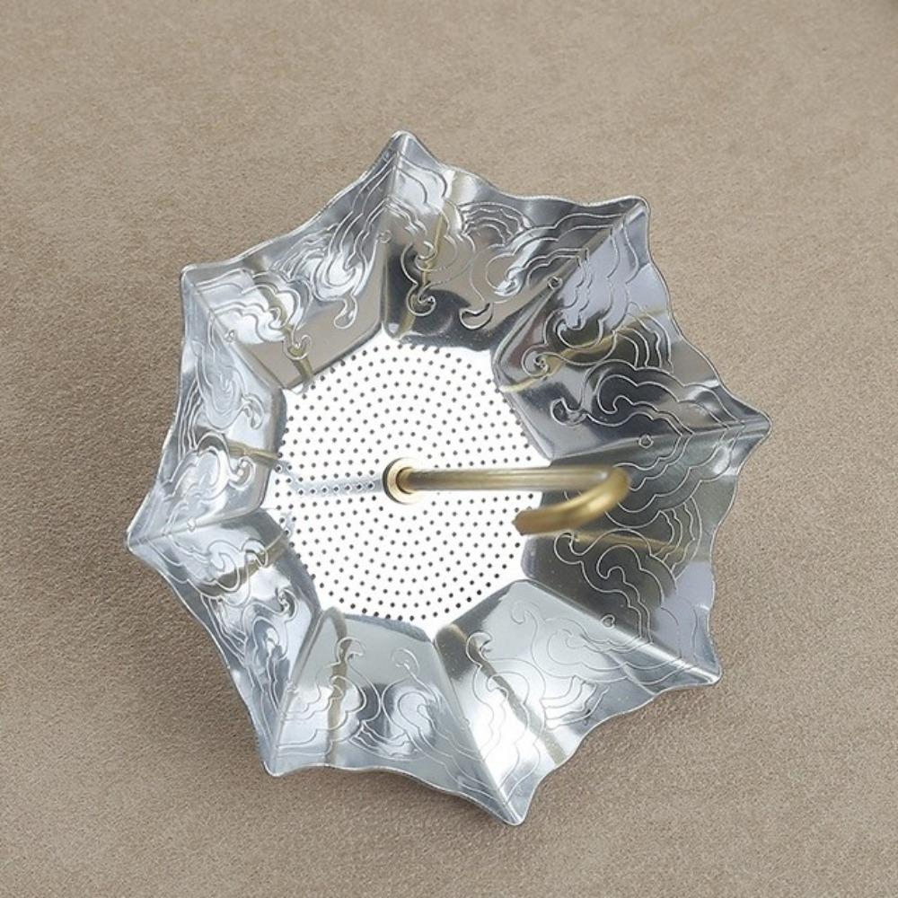 

Traditional Tea Infuser Fine Mesh Food Strainer Tea Accessories Tea Filter Tea Table Decorations No Base Silver