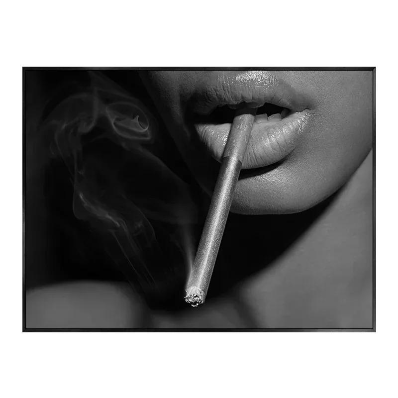 Modern Black White Fashion Sexy Women Paris Poster Decorative Prints Pictures Wall Art Canvas Painting Photos Bedroom Home Decor