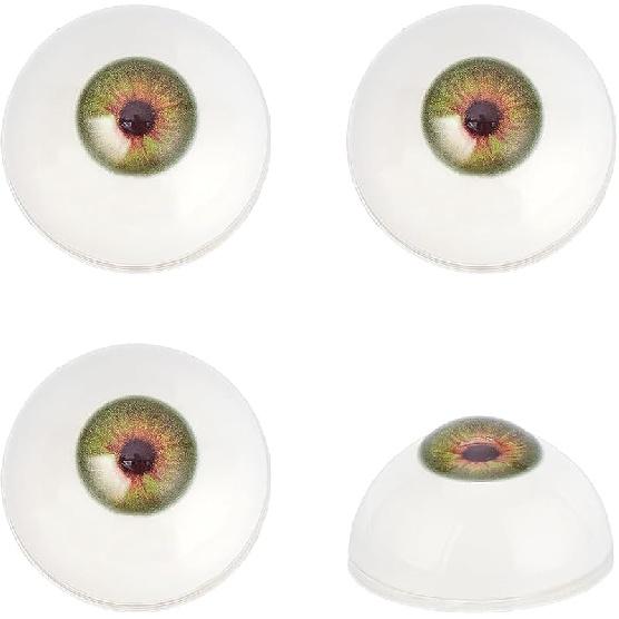 PH PandaHall 2 Paris Realistic Eyes Big Eyeballs 32mm Large Acrylic Eyeballs Half Round Craft Eyeballs Human Eyes Scary Eyeballs Hollow Eyeballs for оливковый