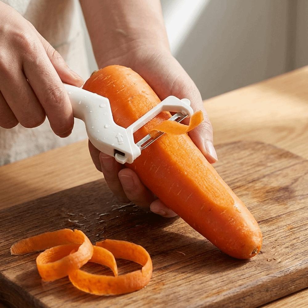 Ergonomic Handle 2-in-1 Fruit Peeler Rotatable Carrot Grater Multifunctional Peeler Cucumber