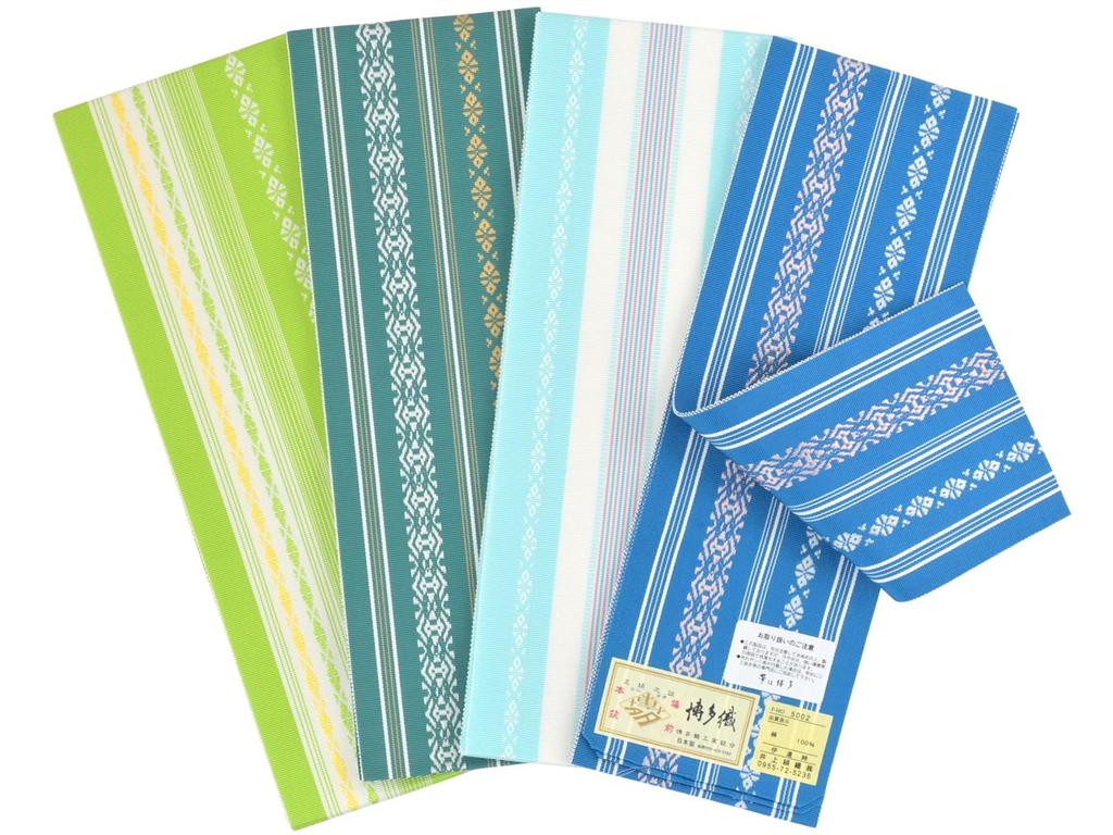 [SAKIKU-EN] Selectable Colors, Made In Japan, Authentic Chikuzen Hakata-ori Silk Date-jime (Kimono Sash), Registered Trademark, Pattern Assorted,
