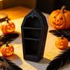 Gotischer schwarzer Sarg Schmuckorganisator Mini Schreibtisch Aufbewahrungsständer für Ringe Ohrringe Perfekte Gothic-Dekoration für Schlafzimmer Schminktisch