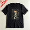 Vintage Celestial Cat Tarot Style Graphic TShirt Mystical Starry Kitten Casual Tee Unisex Summer Daily Life Fashion Cotton Tops