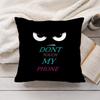 Dont Touch My Phone Cushion Cover Short Plush Double-Sided Printing Home Machine Washable In Warm Winter Pillow Cover