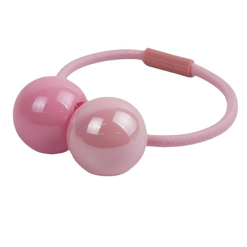 Cream Color Hair Ties Korean Style High Elasticity Ponytail Holders for Girls Kids Cute Headwear Non Damage