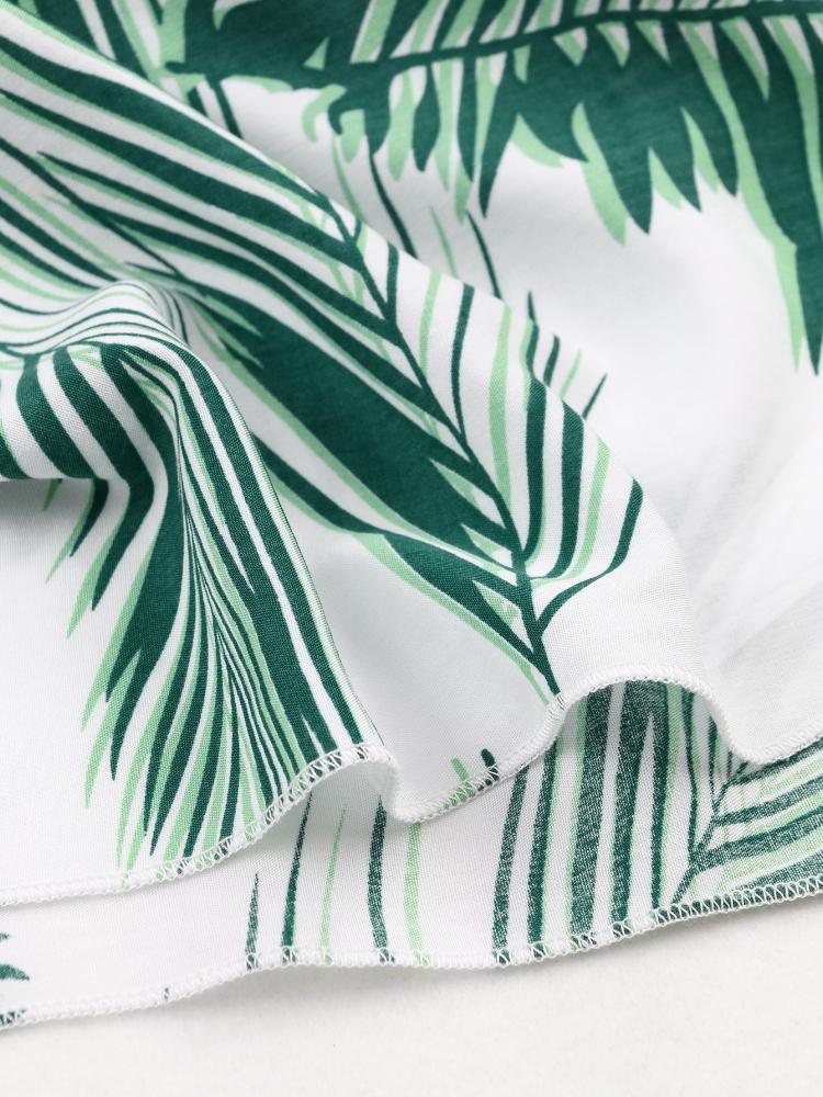 EDOLYNSA Женское длинное платье-кафтан большого размера с зеленым принтом — фото 10