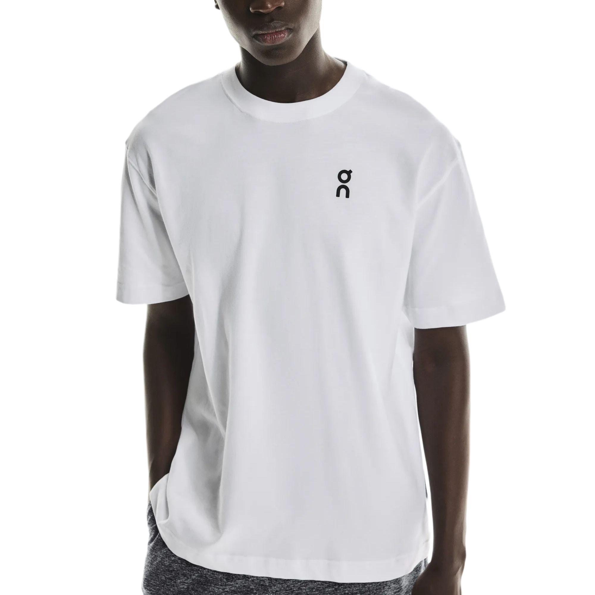 On Court T Shirts Men s White/Indigo Crew Neck Moderate 1MF30590629 S