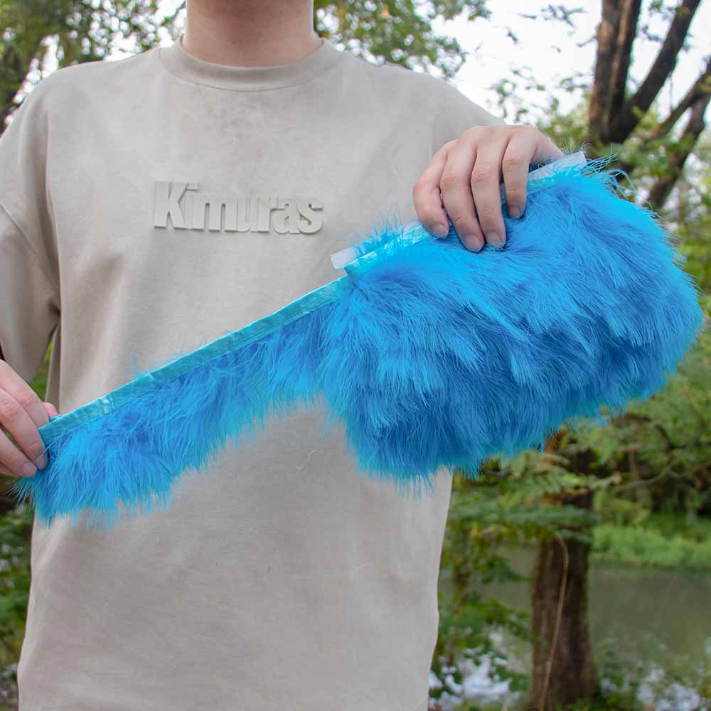 1M Weiche Truthahnfedern Besatz Fransen 8-10cm Weiß Marabu Feder für DIY Nähen Kleidung Bänder Hochzeitsfeier Kleid Dekoration