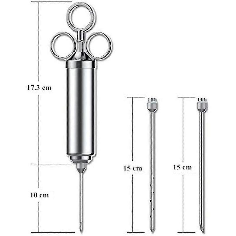 Meat Injector Syringe, Stainless Steel Marinade Flavor Injector Kit