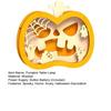 Yousheng Halloween Wooden Lighted Pumpkin for Tabletop, Spooky Pumpkin Lantern Shadow Box for Halloween Party, Dinning, Coffee Table Decoration