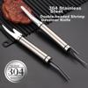 BJ 304 Stainless Steel Shrimp Deveiner Tool, Double-Ended Shrimp Deveiner Knife, Longan Pit Remover, Prawn Deveining Knife