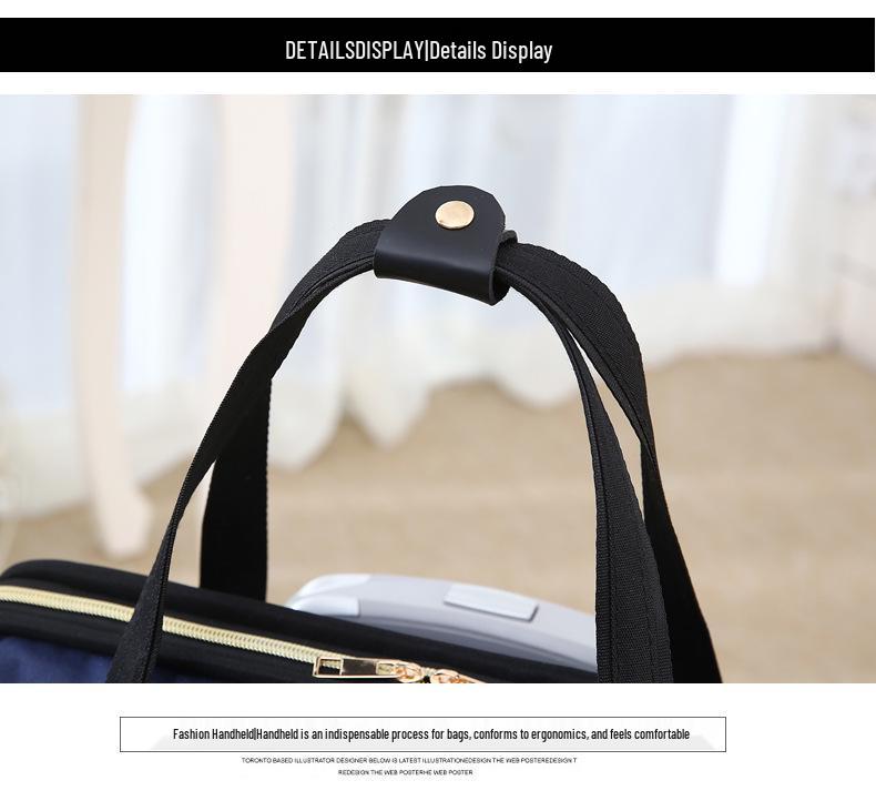 Leichte Damen-Reisetasche mit Zugstange im koreanischen Stil - Handtasche mit großem Fassungsvermögen für kurze Reisen