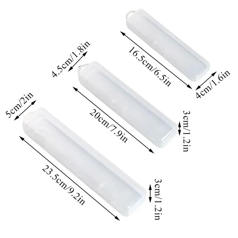 1Pcs Transparent Plastic Box Organizer Multifunctional Eyebrow Pencil Tableware Chopsticks Makeup Brush Storage Box with Cover