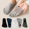 Anti-Slip Five Toe Socks Solid Color Toe Separate Socks Sports Socks No-Show Socks  Summer Wear