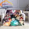 Cartoon My Hero Academia Fleece-teppe, All Over Print, Gaver til ham/hennes mønsterteppe