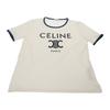 CELINE  2X872671Q.01NB L Short sleeve T-shirt white/Navy cotton Women