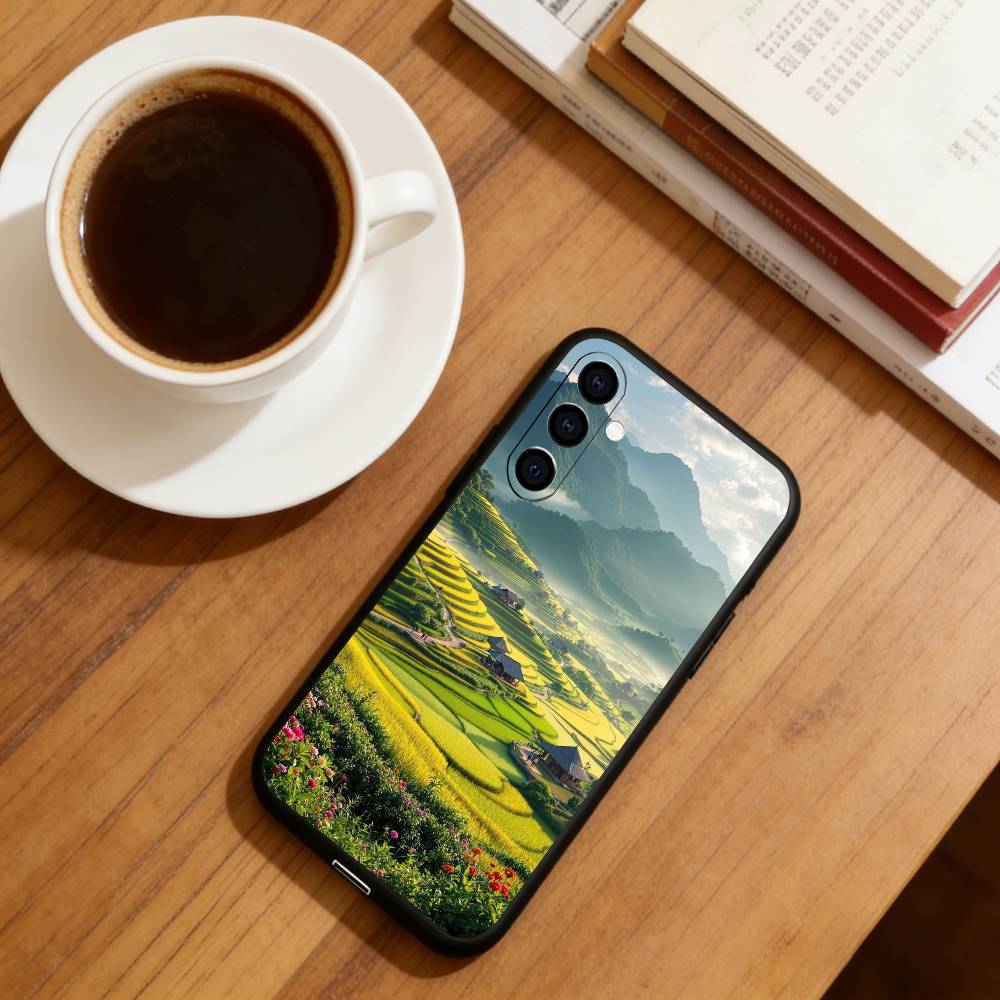 Beautiful natural scenery Phone Case Black Silicone Soft For Samsung Galaxy A73,A72,A71,A70,A53,A52,A51 Samsung a51 4g