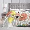 Super Warm BlanketChildren Travel Candy Candy Manga Throw Blanket  Flannel Bedspread For Outdoor Novelty Sofa Bed Cover