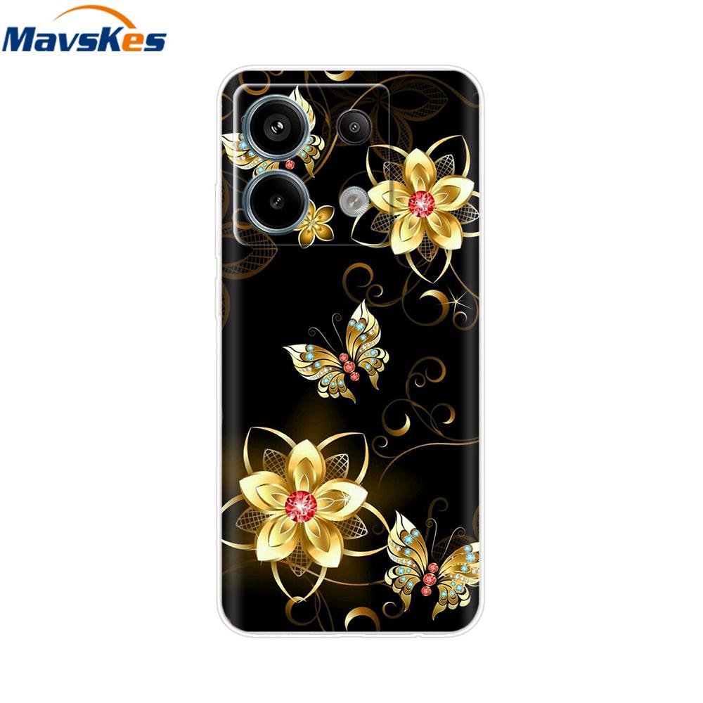 Handyhülle Für Xiaomi Redmi Note 13 Pro 5G Rückseite Niedlich Stoßfest Weich Klar Silikon TPU Für Redmi Note13 Note 13 Pro Funda