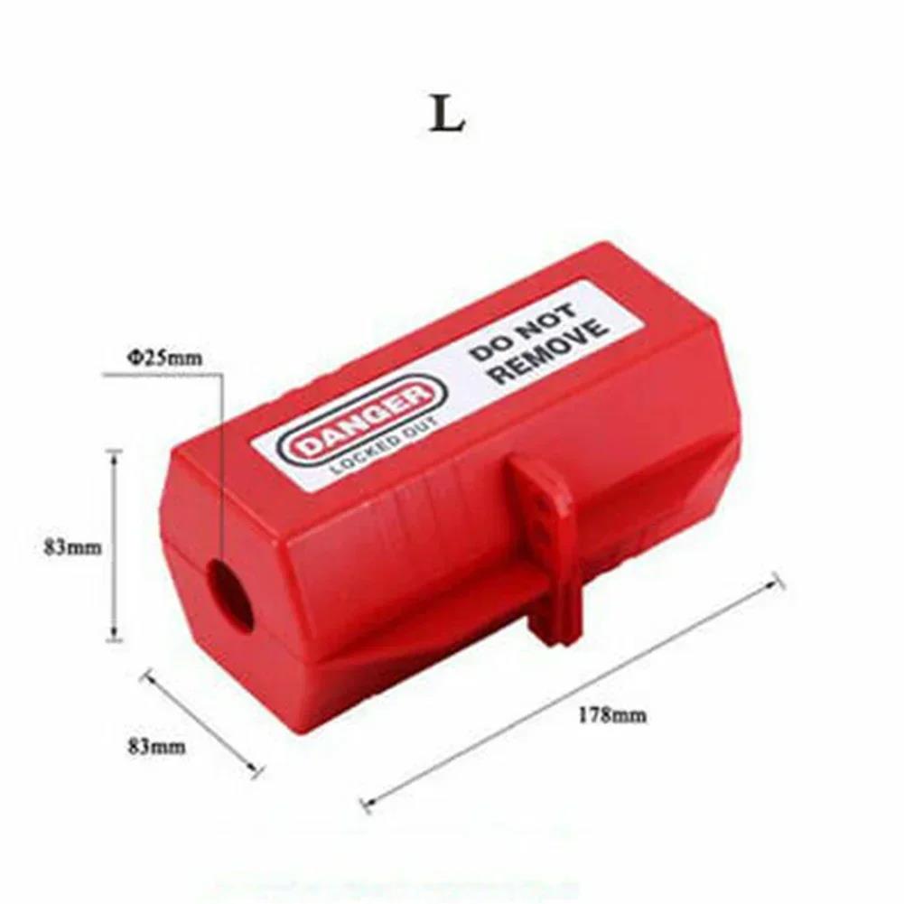 Lock Plug Lock Box Electrical Plug Plastic Tag Out Plug Power Lock S/M/L Engineering Industrial Plug Lock Lockout Box 4