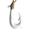 Fishhook Bone Necklace, Large Size (Oversized) LU1930 Hawaiian Fishing Hook