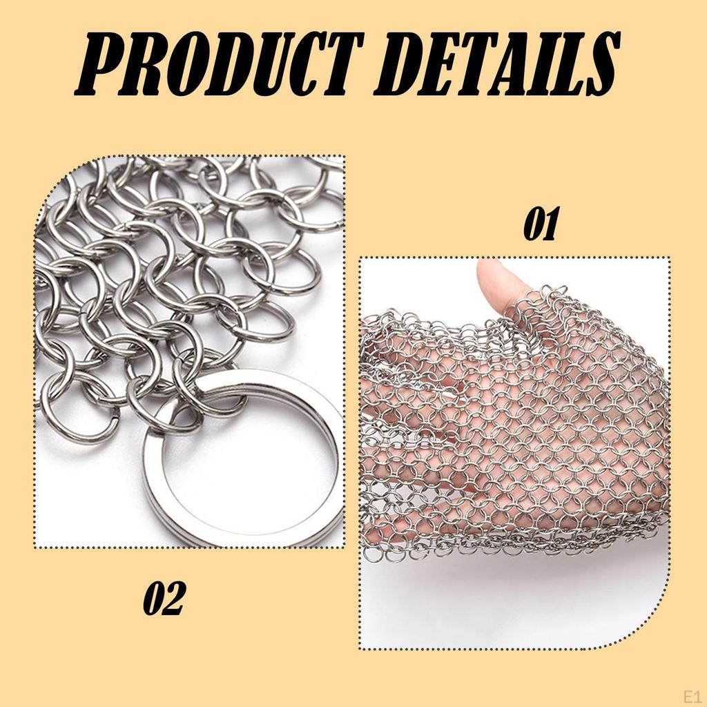 Gusseisenreiniger Scheuerschwamm Edelstahl Scheuerschwamm Mehrzweck für Teller