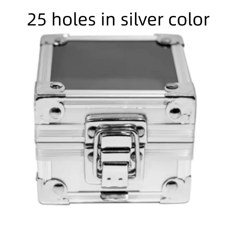 

25/40/50 Holes Grinding Head Bit Storage Box Unique Design Empty Nail Drill Bits Organizer Holder Container Nail Bit Display