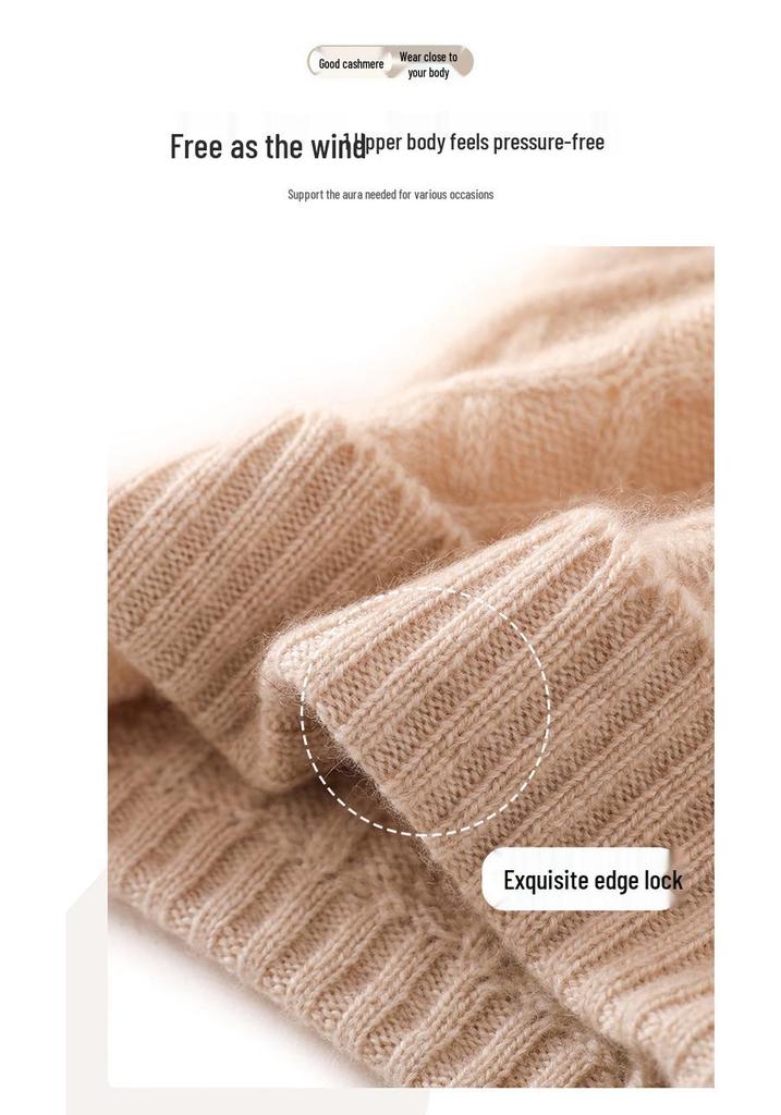 2025 Spring Women's Cashmere Cable Knit Warm Fashion Hat