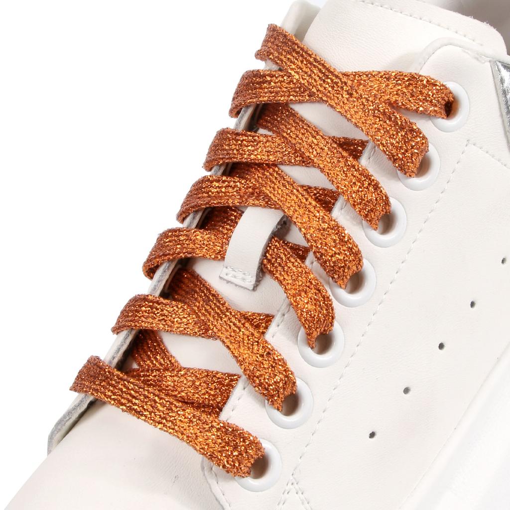 Pearlescent Colorful Shoelaces Flat Double-layer Shoelaces