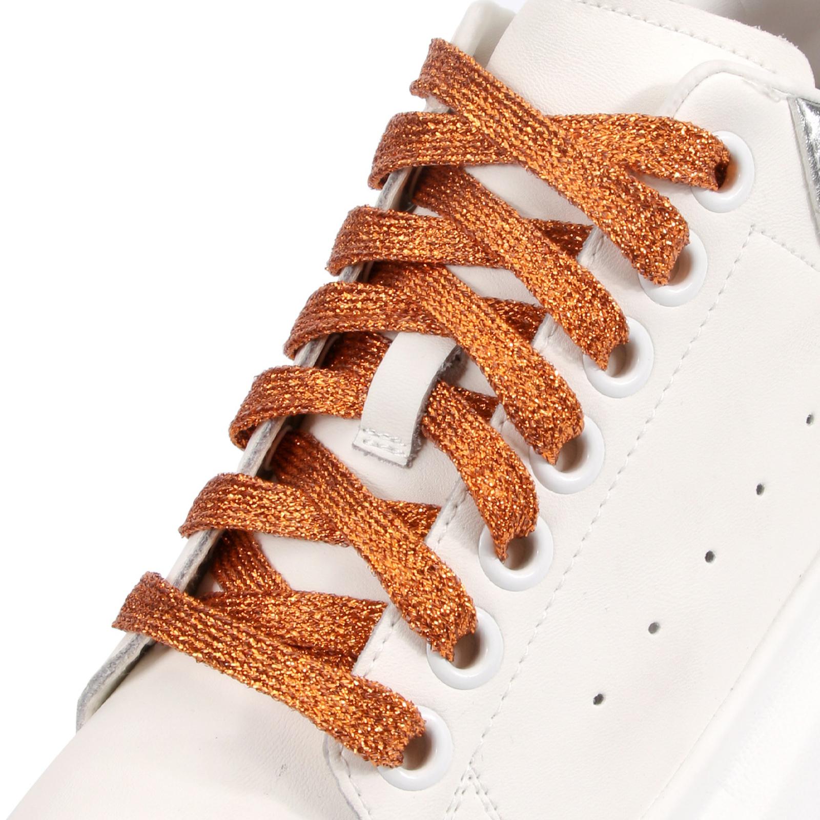 

Перламутровые Разноцветные Шнурки Плоские Двухслойные Шнурки One Size