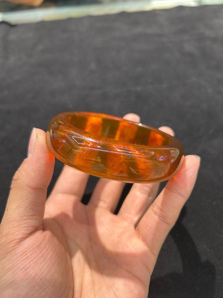 Two-Tone Coffee & Amber Yellow Minimalist Retro Bracelet