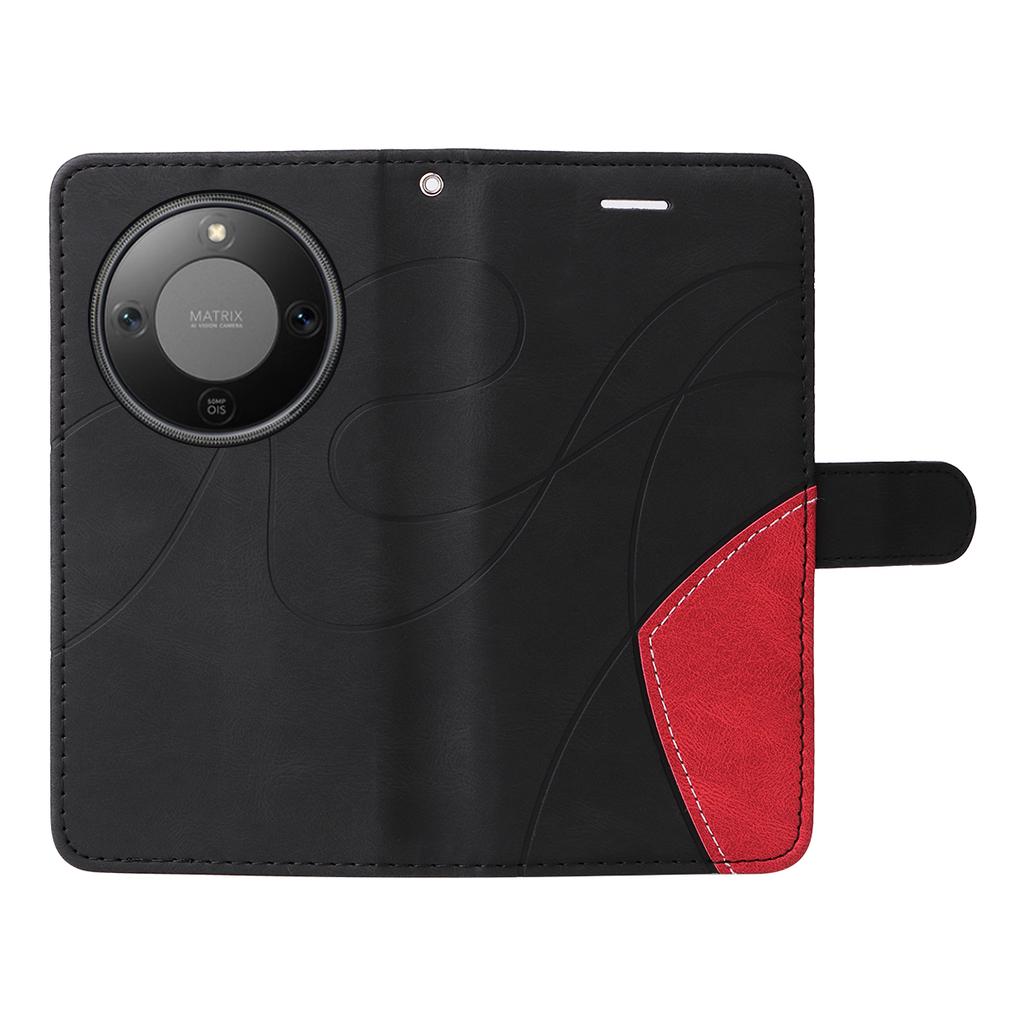 For Honor Magic8 Lite 5G/X9d 5G/X70 5G Leather Phone Case Stand Wallet with Bi-colour Splicing Design