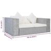 VidaXL Canapé à 2 Places avec Coussins Sofa Causeuse Meuble de Salon Maison Salle de Séjour Intérieur Bureau Chambre Rotin 283070