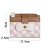 Portable Checkered Bow Wallet Multiple Card Slots Dopamine Card Bags Coin Purse Gifts
