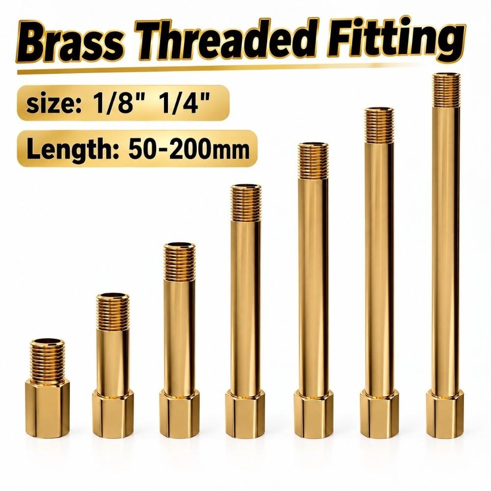 1/8" 1/4" Messing Verlängerungsnippel 50mm-200mm Außengewinde Innengewinde Fitting Für Wasserleitungen