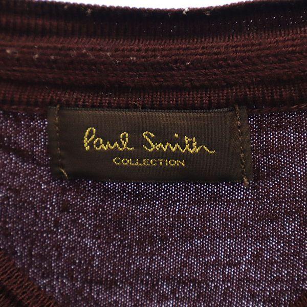 Paul Smith Wool Long Sleeve V Neck Sweater L Purple Knit Women Used