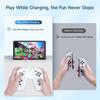 Switch Charging Compatible with Nintendo Switch OLED with White Joy-Con Grip, V-Shaped, & Models, Indicator,