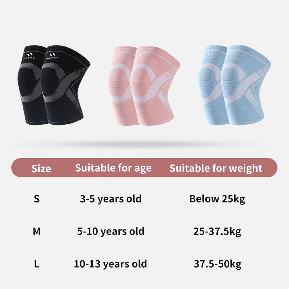 1Pair Knee Support Knee Brace Knee Protector Pads for Children Kids Boy Girl Outdoor Sport Basketball Volleyball Running
