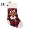 Candy Storage Bags for Christmas Red Black Plaid Stocking, 3D Cartoon Santa/Snowman/Elk/Penguin Patterns Design, Decorative Socks Winter Holidays