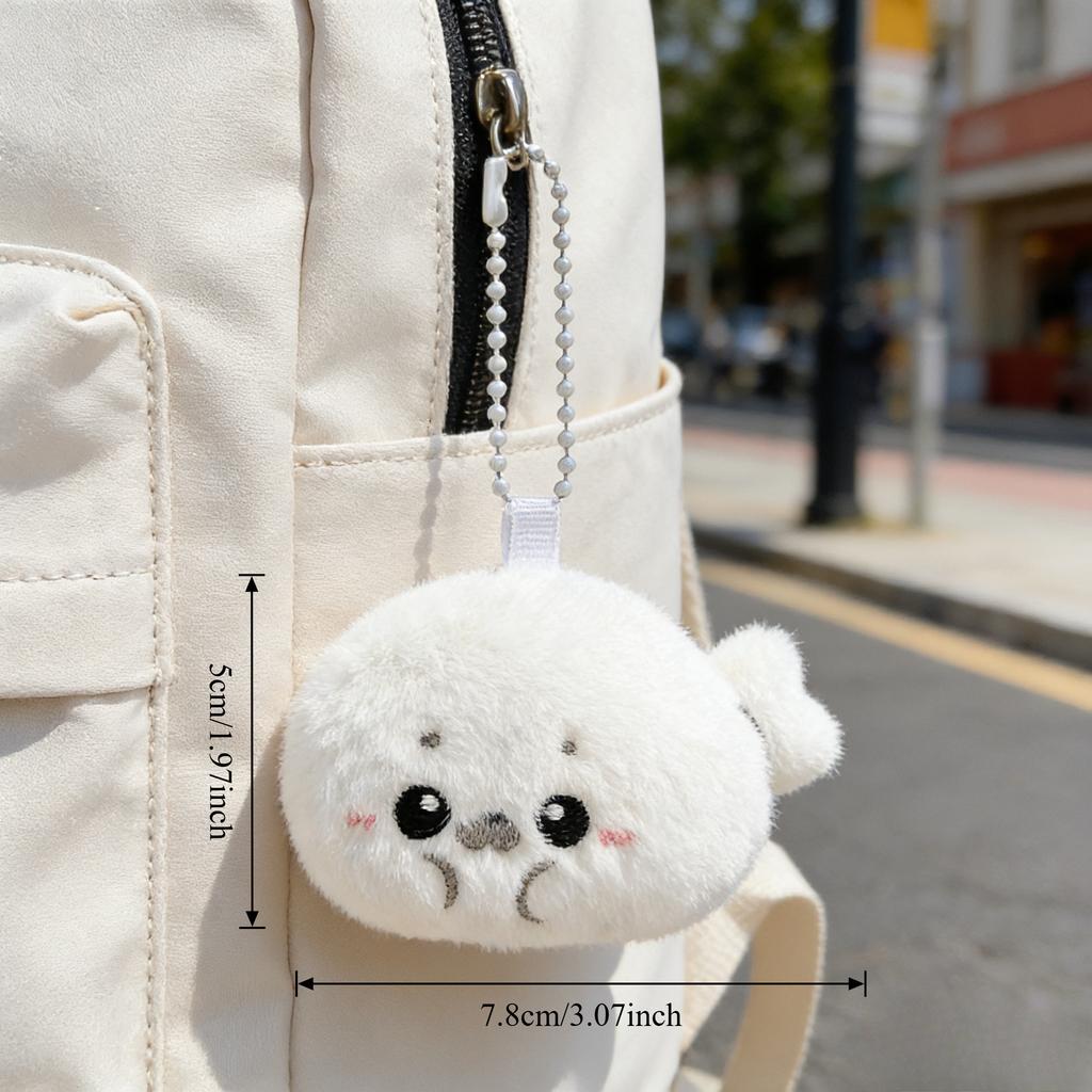 Cute Seal Plush Keychain Toy Soft Stuffed Ocean Animal Plush Seal Doll For Ornaments Bags Keyring Backpack Charm Decoration Gift