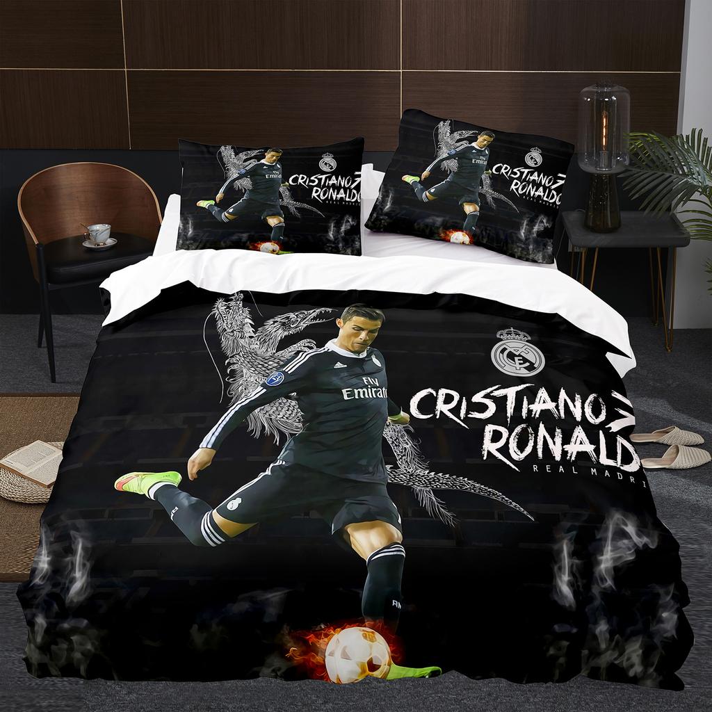3D Three-Piece Size Football Series C Luo Quilt Cover Quilt Cover Home Textile