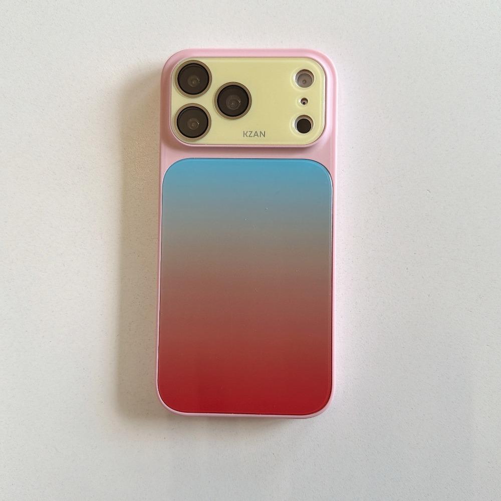 Luxury AG Gradual Change Rainbow Case For iPhone 17 16 15 14 13 Pro Max Shockproof Bumper Hard Back With Lens Proteciton Cover