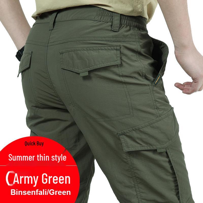 [Hersteller] Herren Schnelltrocknende Mehrfach-Taschen Cargo Hose - Leichtgewicht, Lockerer Schnitt für Outdoor- und Taktischen Einsatz, Größe 105