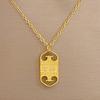 Auspicious Token Furnace Real Gold Cold Necklace Female Collarbone Chain With Jewelry