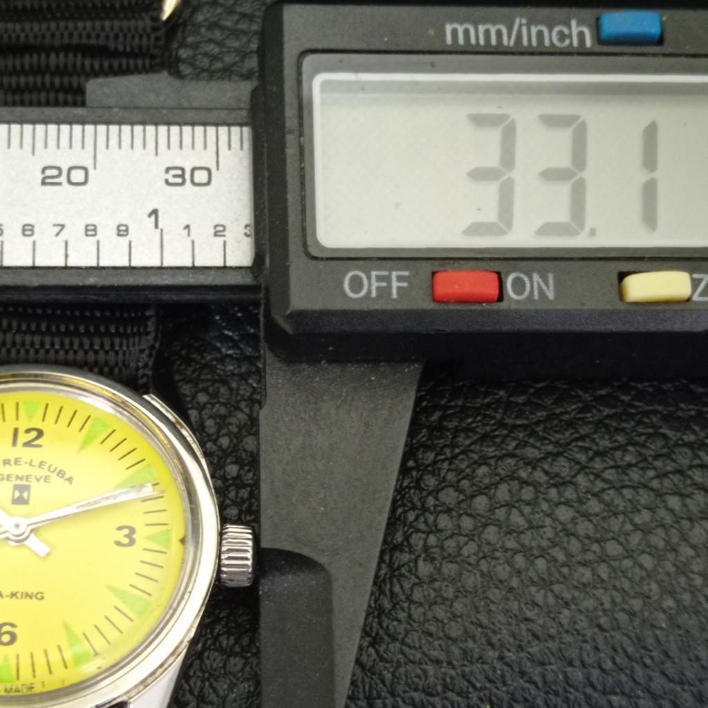 HAND-WINDING VINTAGE FAVRE LEUBA SEA KING SWISS MENS SIGN CASE WATCH A702019-5 R208-a702019