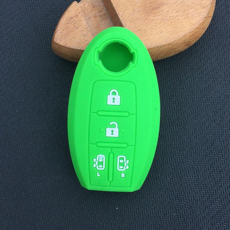 4 Button Silicone Car Key Cover for Nissan Qashqai Juke X-trail Note Tiida Almera Altima Serena C26 4 Button Key