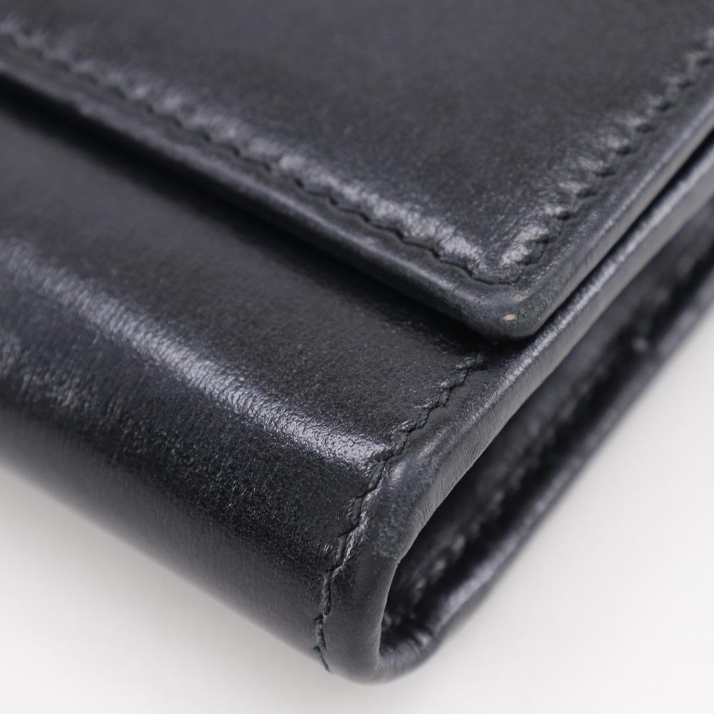 Gucci Jackie 1961 Chain Wallet 652681 Black Calfskin Women Used