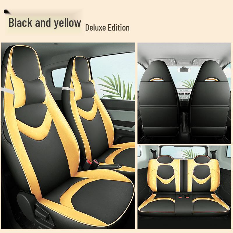 Chery QQ Ice Cream Sundae Electric Car Leather Seat Cover - Cute, Full Wrap, Four Seasons Compatible, 2022 Edition.
