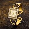 Orologio da donna di marca di lusso, stile elegante, cinturino in metallo, quadrato, orologio al quarzo alla moda per donna, orologio da polso da donna