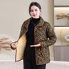 Autumn and Winter New Cotton-padded Jacket Large Size Velvet Lapel Small Cotton-padded Jacket Warm Floral Cotton-padded Jacket